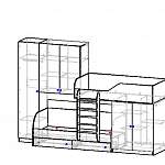 Чертеж Кровать-чердак Лео BMS