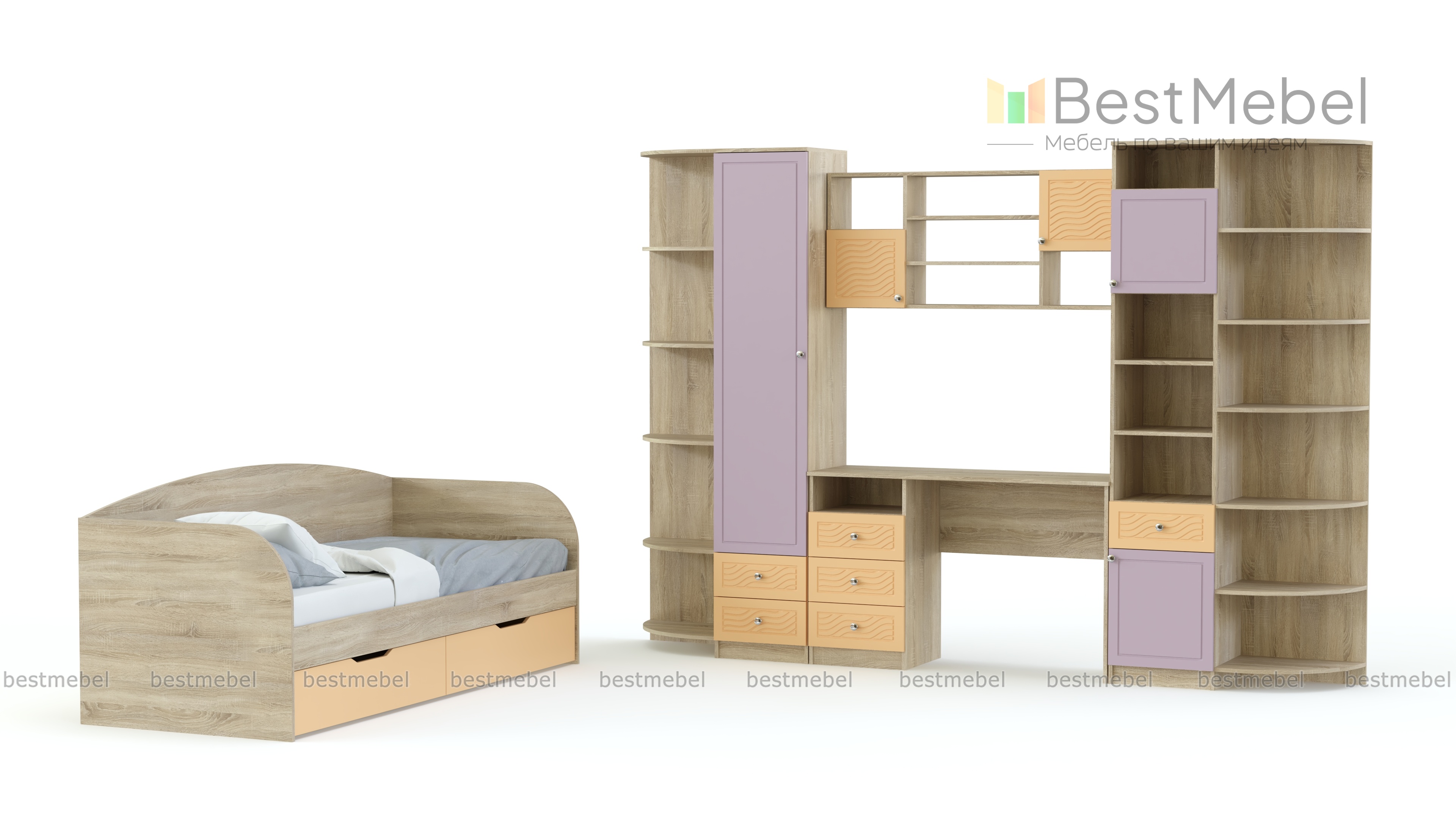 Модульная детская Акварель 3 BMS