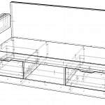 Чертеж Кровать МДК 413 BMS
