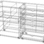 Схема сборки Комод на колесиках Лекси 7 BMS