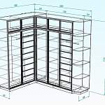 Чертеж Угловой шкаф купе Соломея 2 BMS