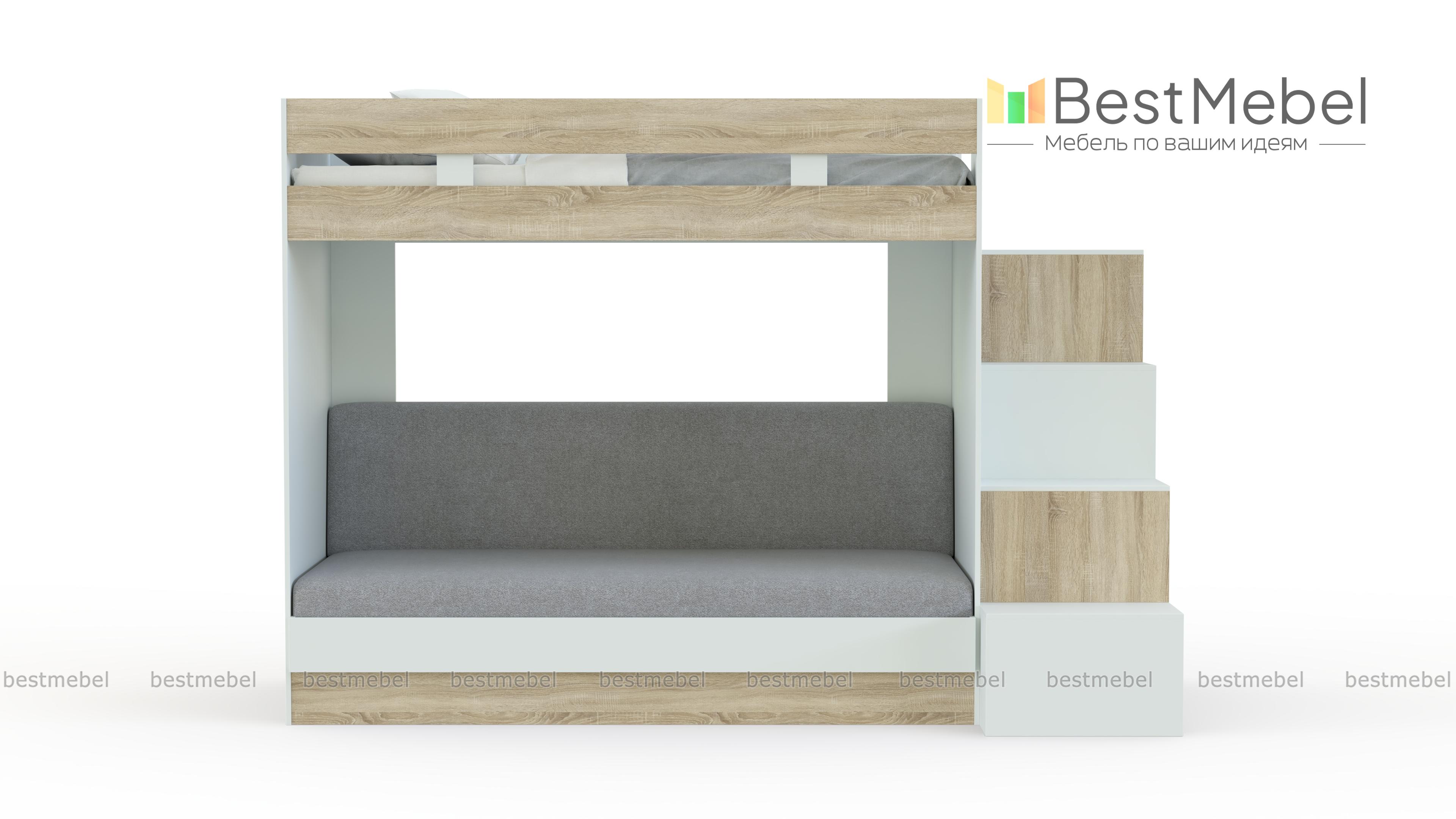 Кровать чердак Карамель 75-01 BMS - Фото