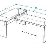Чертеж Стол руководителя Лофти-1 BMS