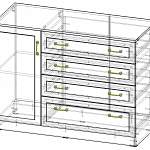 Чертеж Комод №3 МДФ Люкс BMS