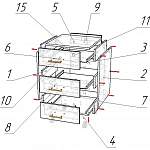 Схема сборки Тумба подкатная ТВ-25 BMS