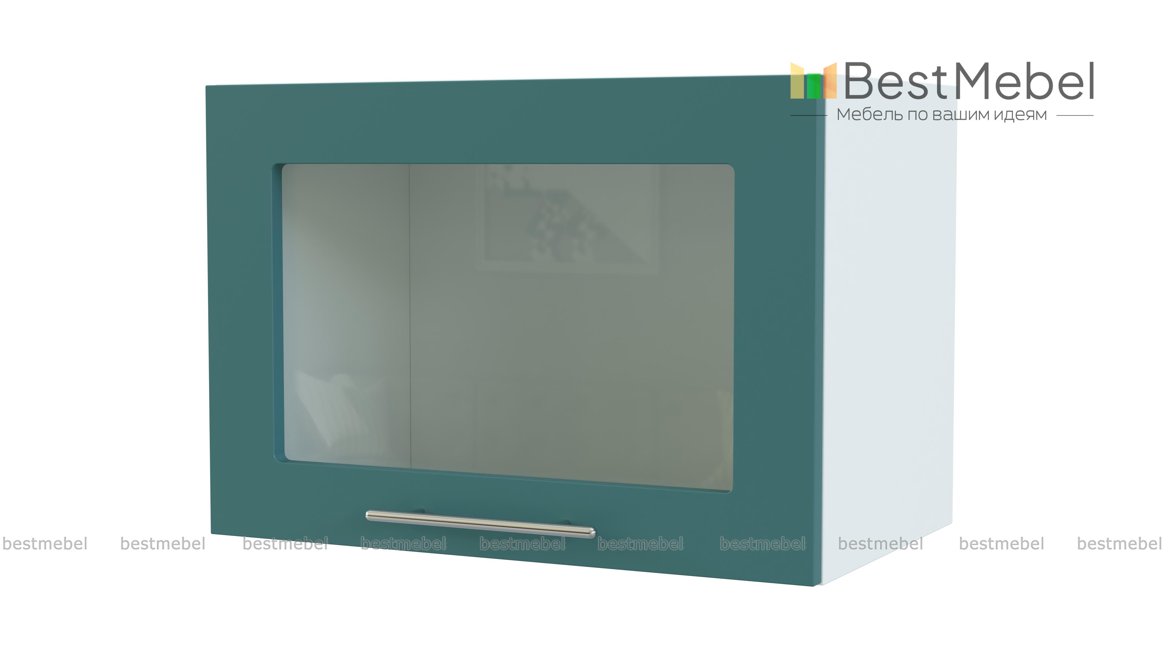 Шкаф верхний горизонтальный со стеклом 500 Капля BMS - Фото