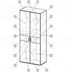 Чертеж Распашной шкаф Селена Evo 2 BMS