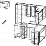 Чертеж Кухня Алиса угловая BMS
