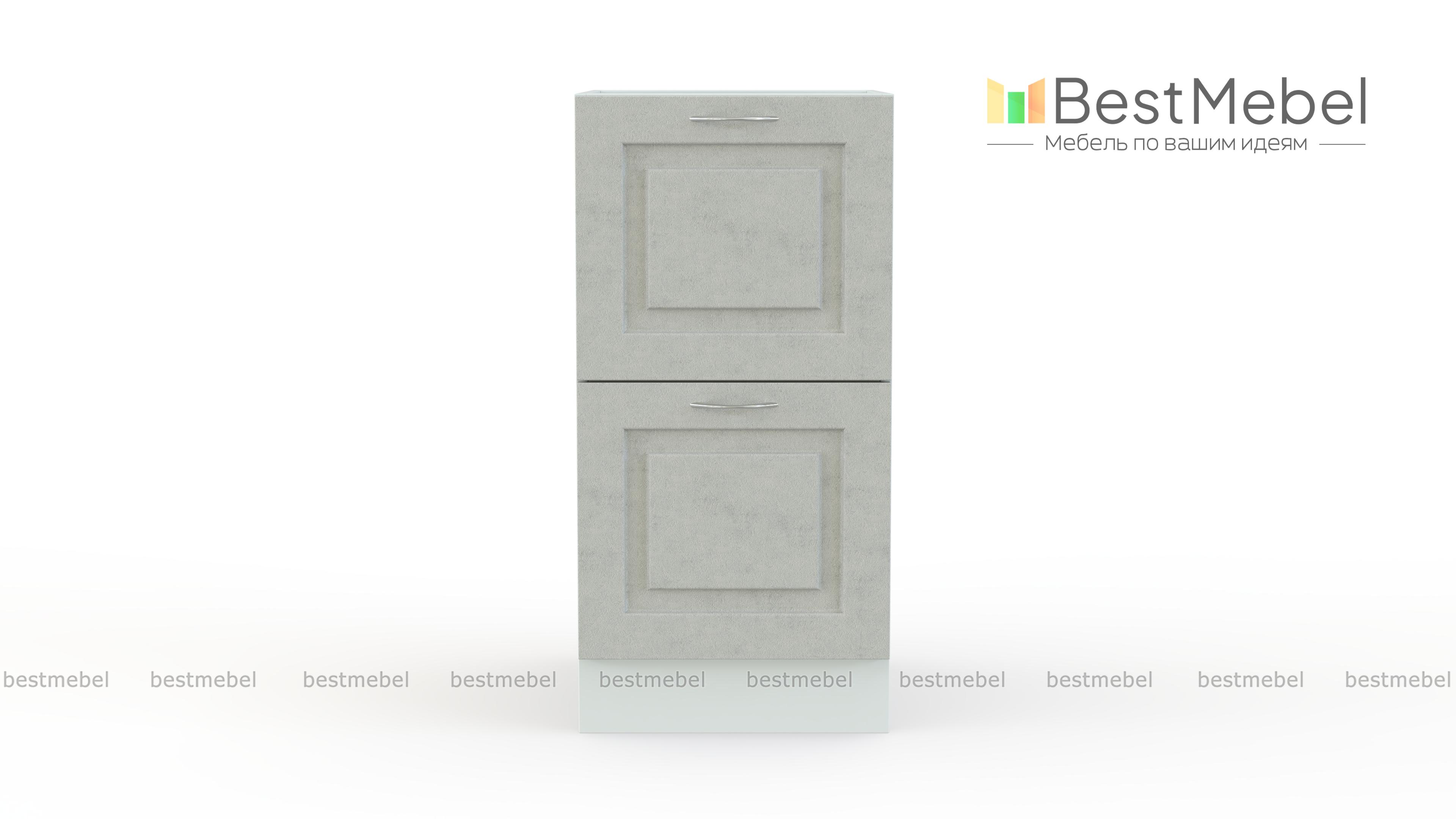 Шкаф нижний Гарда 400 2 больших ящика BMS - Фото