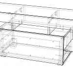 Чертеж Тумба под ТВ RTV 130 BMS
