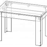 Чертеж Кухонный стол Кантри Т1 BMS