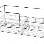 Чертеж Кровать детская Дельта с ящиками BMS
