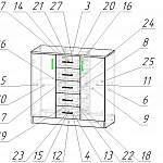 Чертеж Комод Модерн 14 BMS