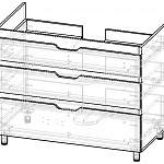 Чертеж Тумба в ванную Клайди 5 BMS