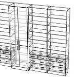 Схема сборки Шкаф книжный Маркус-8.1 BMS