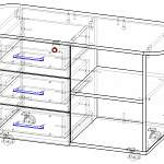 Чертеж Тумба мобильная Б-410 BMS