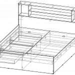 Чертеж Кровать с полками Мия 13 BMS
