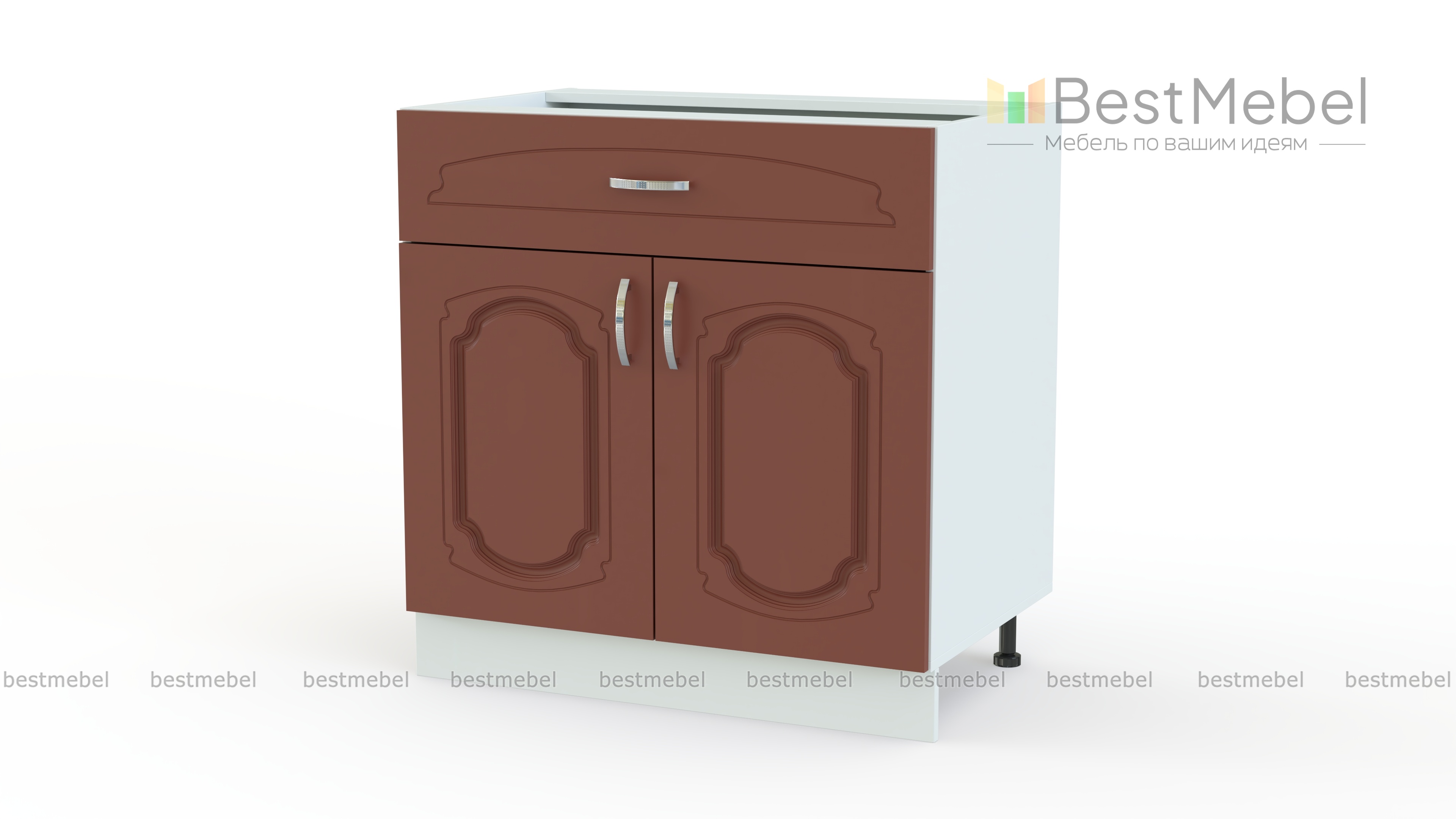 Шкаф нижний с 2-мя дверцами и ящиком Настя BMS