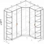Чертеж Шкаф угловой Белла BMS