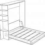 Чертеж Шкаф-кровать с диваном Изабель-8 BMS