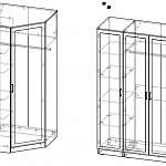 Чертеж Угловой шкаф София 7 BMS