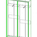 Чертеж Шкаф-купе Оскар 1 BMS