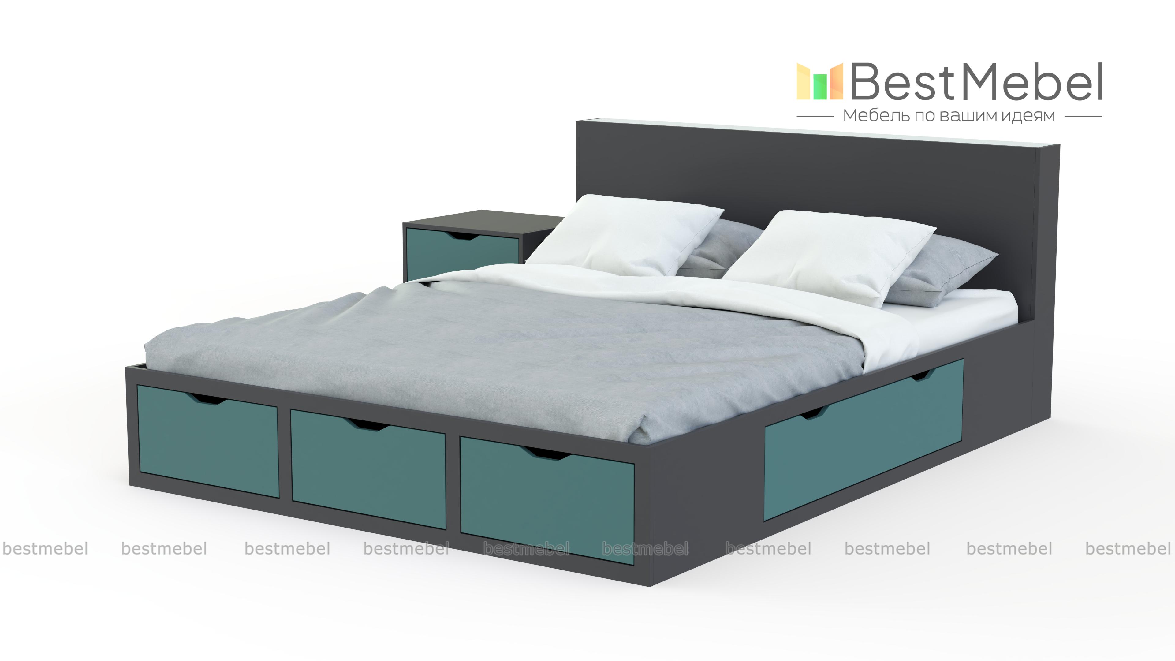 Кровать с ящиком Скай 11 BMS - Фото