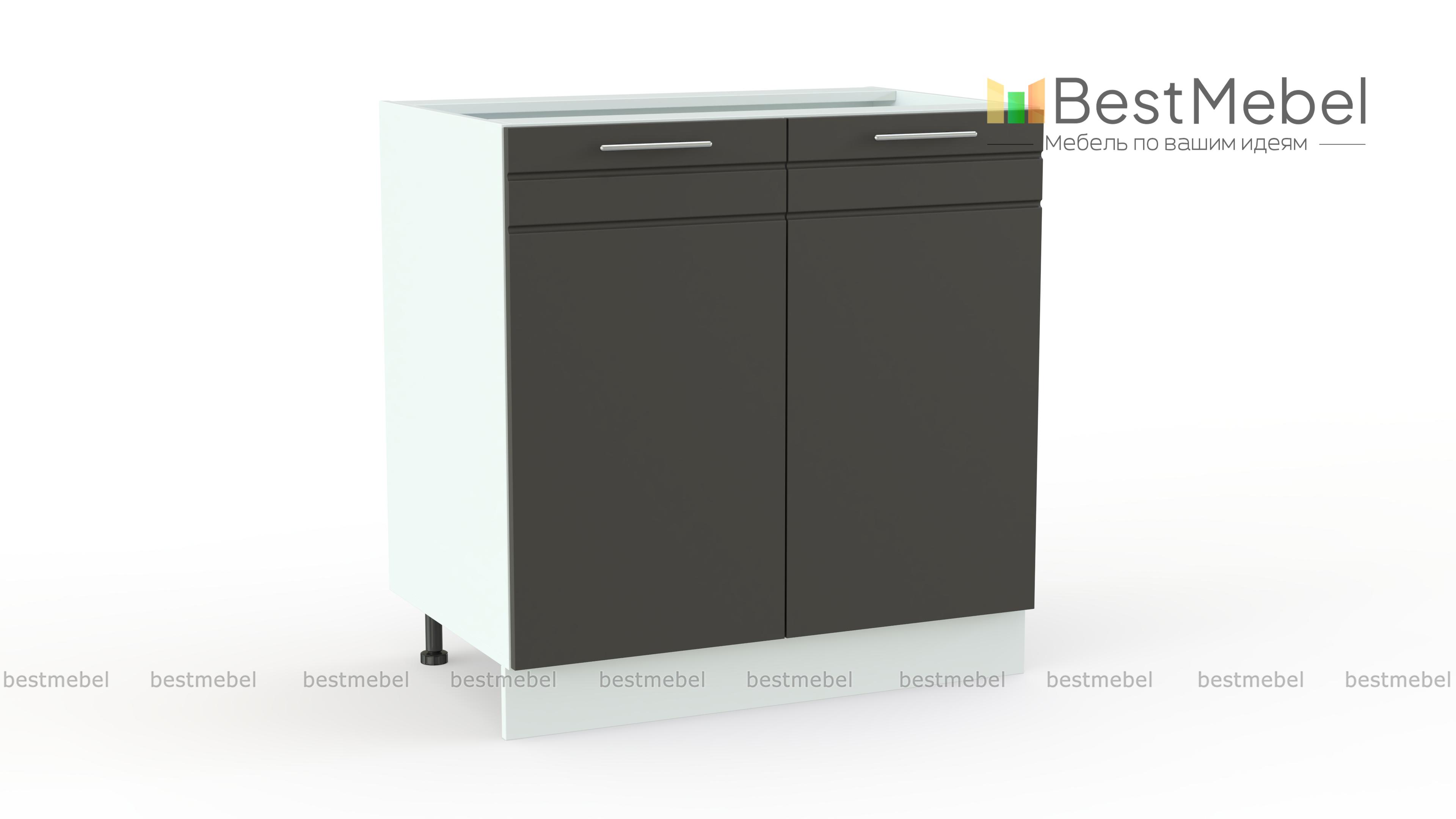 Стол рабочий 2-х дв. Олимпия  BMS - Фото