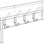 Чертеж Вешалка настенная BMS