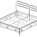 Чертеж Кровать Павлин 17 BMS