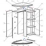 Схема сборки Угловой радиусный шкаф в прихожую Орса BMS