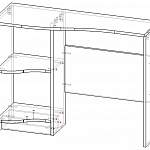 Чертеж Туалетный стол Кензо СТЛ.187.08 BMS