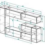 Чертеж Стенка для гостиной Морис 115 BMS