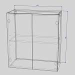 Шкаф верхний с 2-мя дверцами Анаис BMS