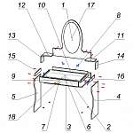 Схема сборки Туалетный столик Кристина СБ-1865 BMS