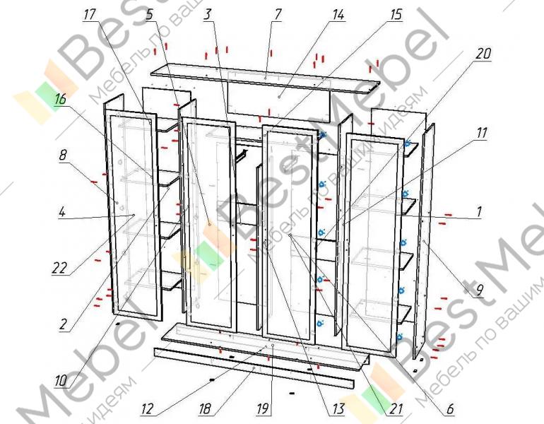 Схема сборки шкафа распашной. Сборка шкафа МШ 1200.1 МП. Схема сборки кровати Командор -4. Схема сборки шкаф ШКД-5(витрина)пр.в.БН.209.00.00.00.