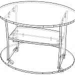 Чертеж Журнальный столик Ассоль-4 BMS
