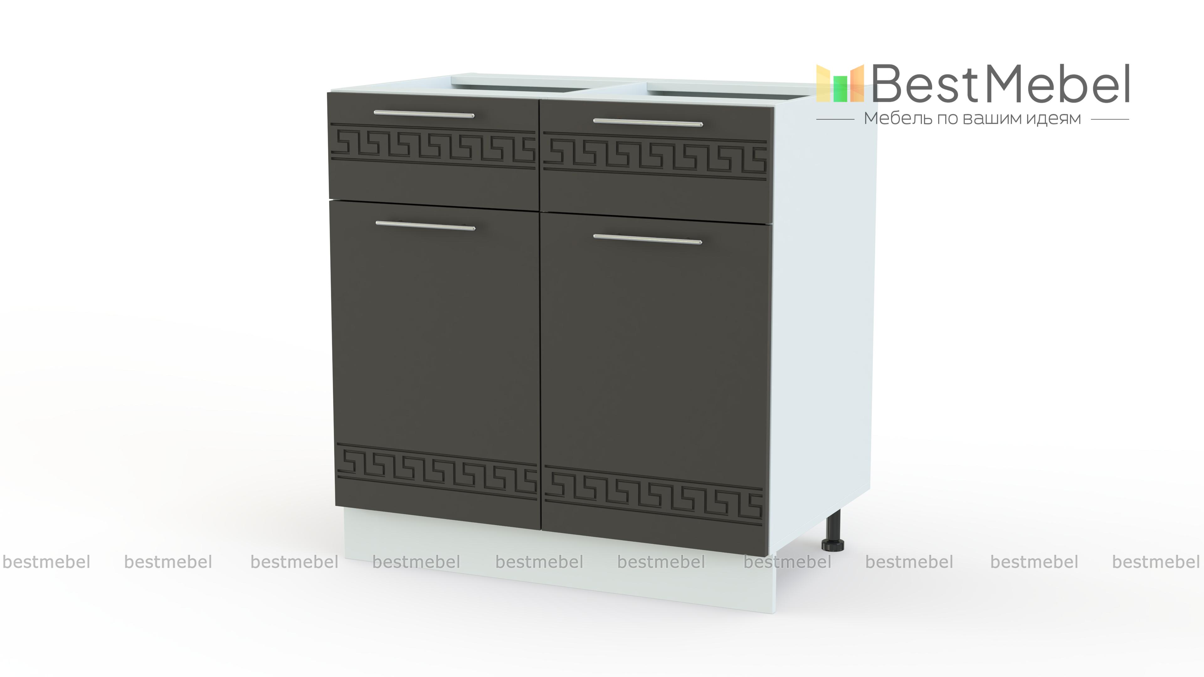 Тумба напольная 2 ящика и двери Греция BMS - Фото