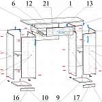 Схема сборки Туалетный стол Виктория №6 BMS