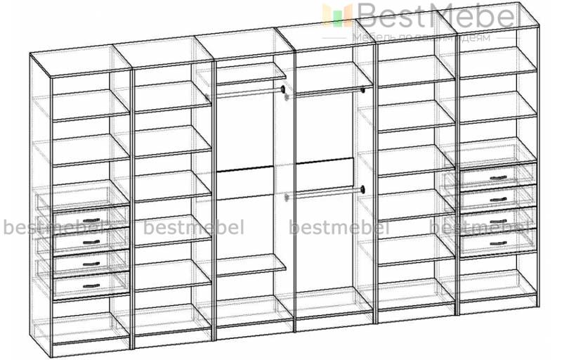 Гардеробная Мишель 4.01 BMS - Фото