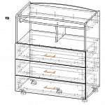 Чертеж Комод Ульяна 800/3 BMS