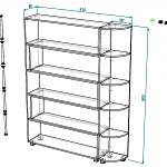 Чертеж Стеллаж-перегородка Мария 2 BMS