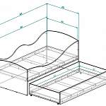 Чертеж Детская кровать Белла 10 BMS