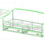 Чертеж Кровать Миндаль BMS