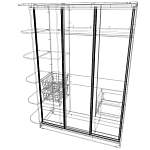 Шкаф-купе Галакси 3 BMS (Белье - Платье (станд. 3))