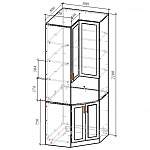 Чертеж Угловой шкаф со встроенным столом Мини 2 BMS