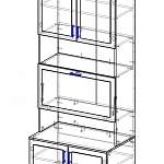 Чертеж Шкаф-секретер С 470 М BMS