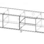 Чертеж Тумба под ТВ LED Глэм BMS