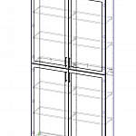 Чертеж Шкаф книжный Фарфор 6 BMS