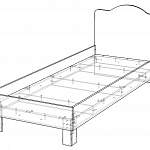 Чертеж Кровать СП-487 BMS